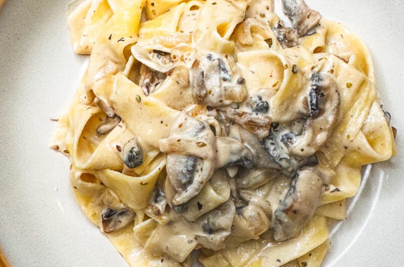 Ricotta and mushroom pasta